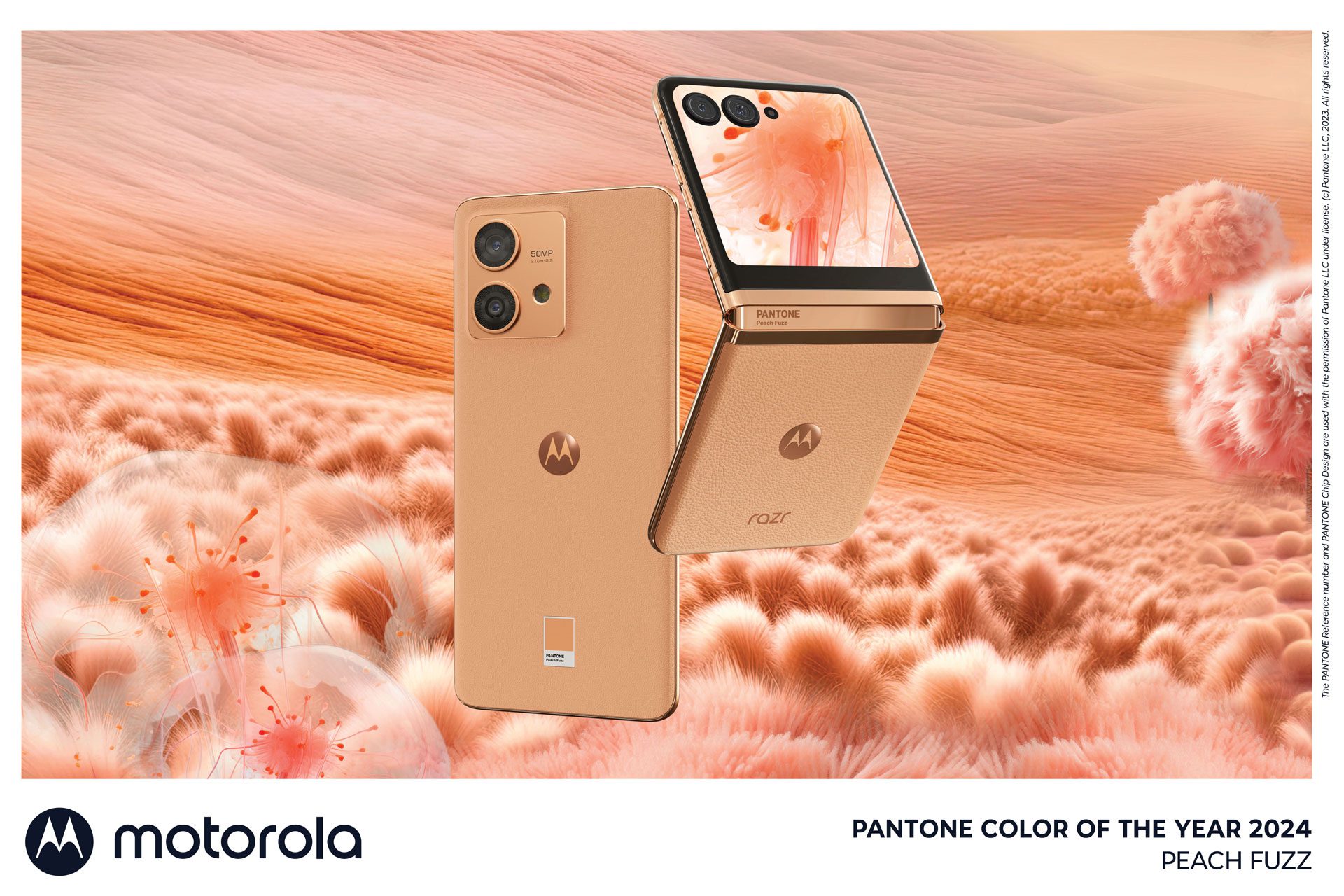 KV Motorola Pantone Peach Fuzz