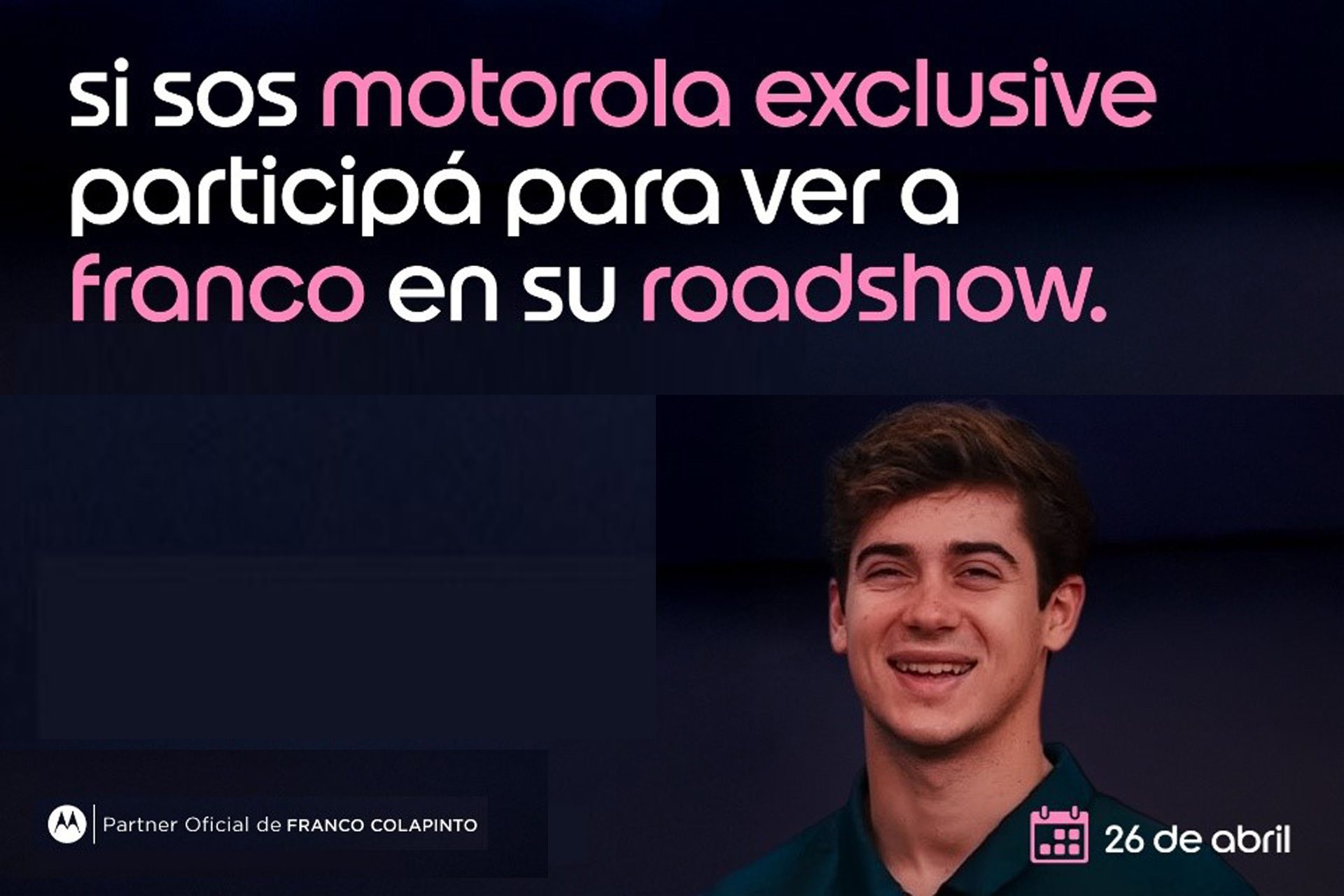 Motorola invita a acelerar al ritmo de Franco Colapinto en su roadshow por Buenos Aires