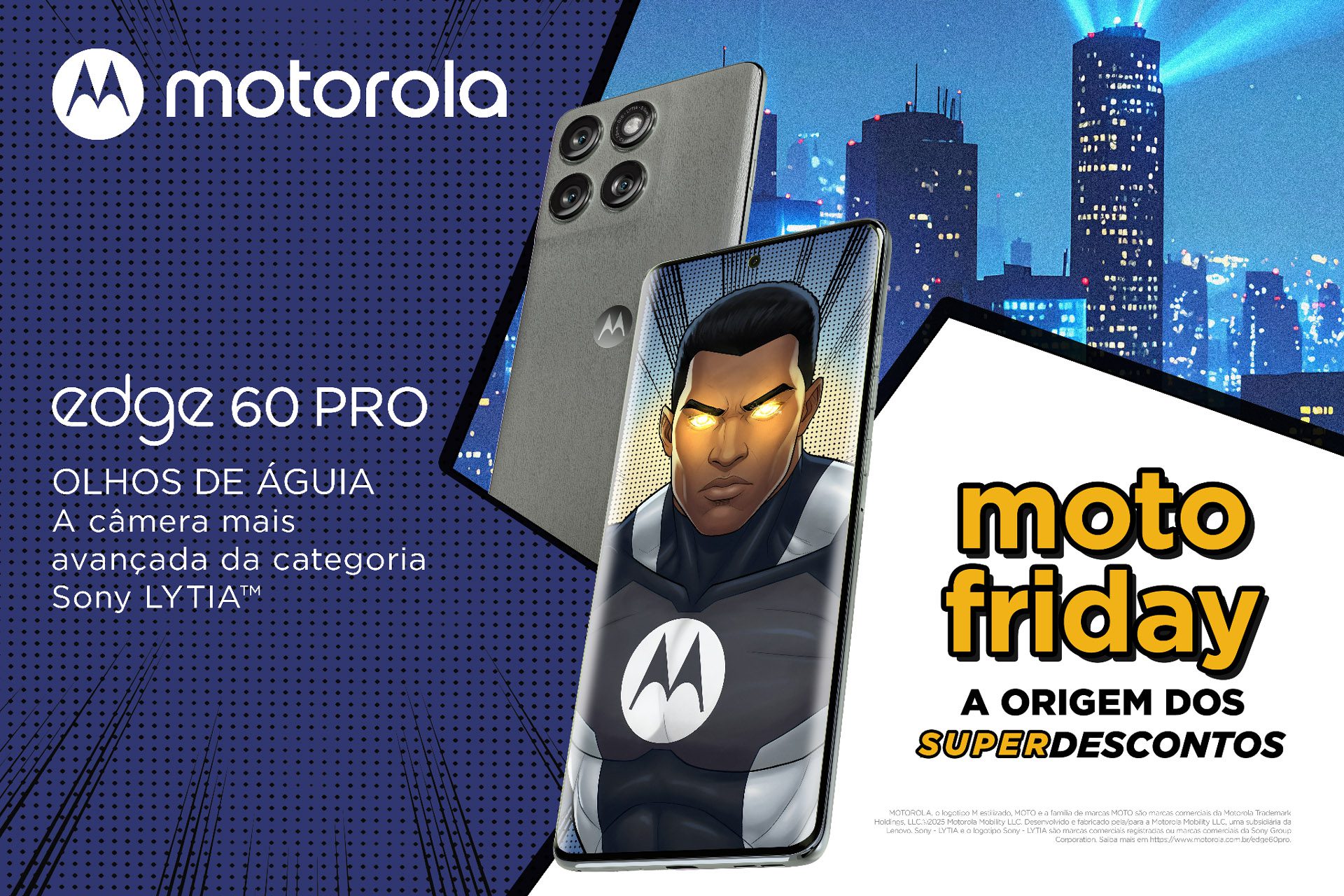 Motorola anuncia campanha MOTO FRIDAY e dá origem aos superdescontos, em um universo de super heróis