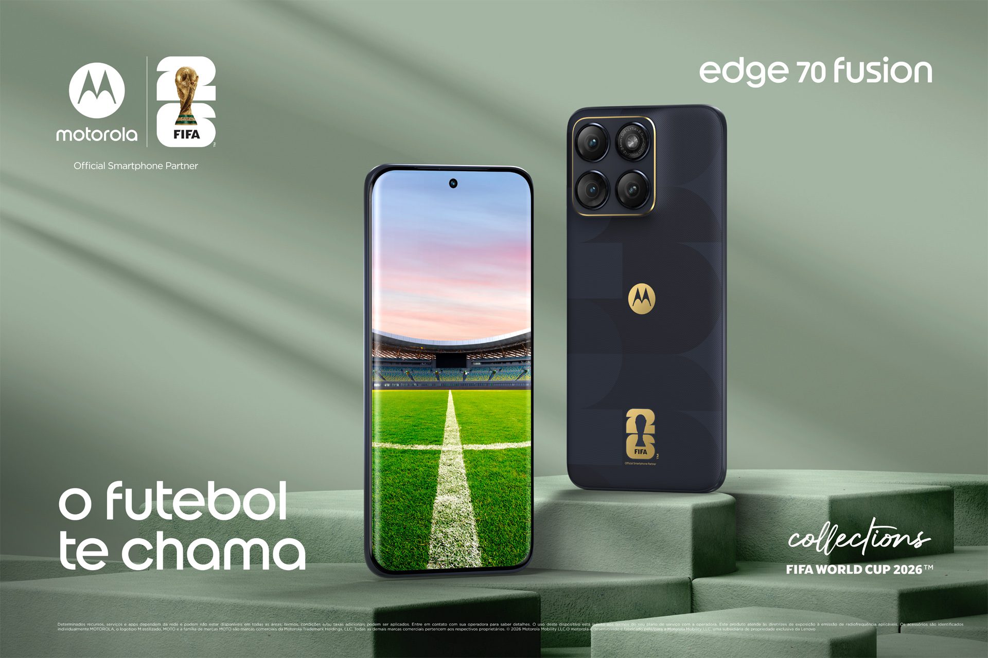 Novo motorola edge 70 fusion – FIFA World Cup 26™ Collection chega ao Brasil com detalhes em ouro 24 quilates