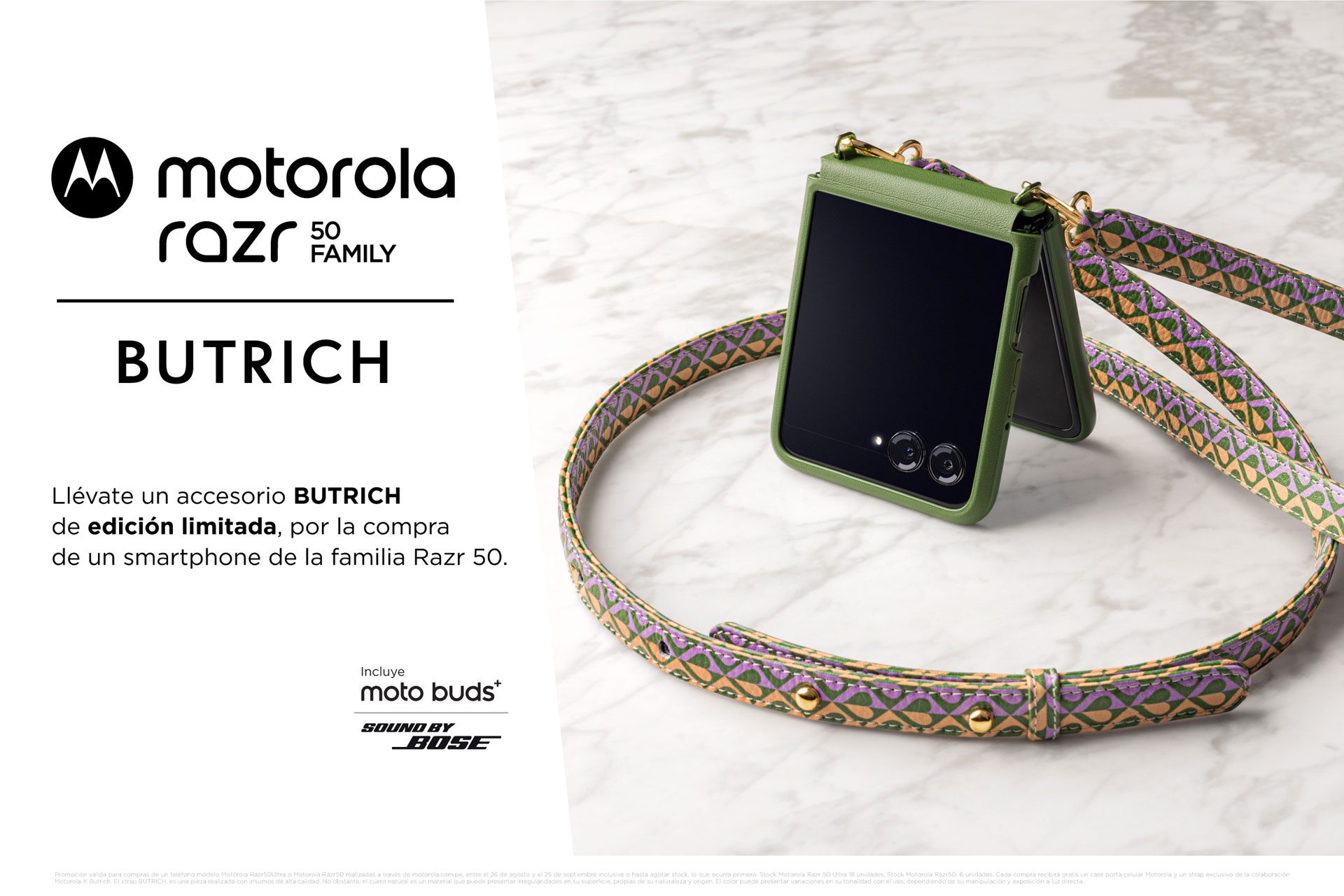 El último grito de la moda: Motorola lanza strap edición limitada en colaboración con la marca BUTRICH