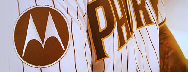 motorola x san diego padres announce first official MLB jersey patch partnership