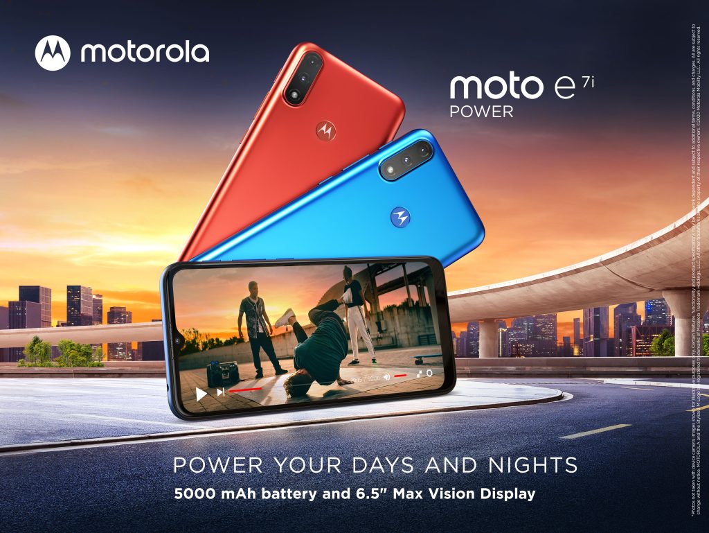power your days and nights with the new moto e7i power
